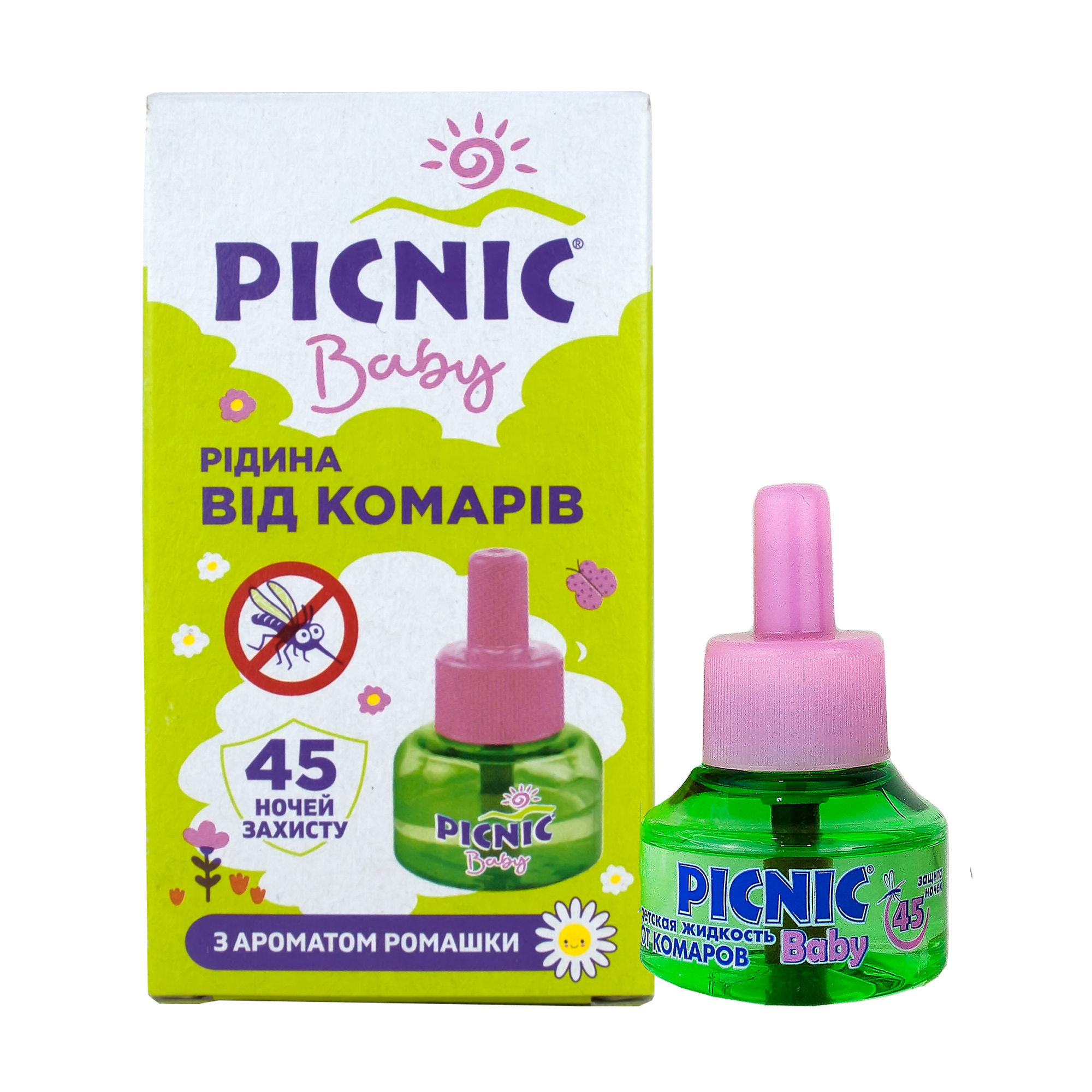 Уцінка! Рідина для фумігатора Picnic Baby від комарів 45 ночей, 30 мл